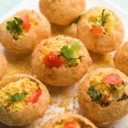 Sev puri - Indian snack and a type of chaat. Popular in Mumbai pune from Maharashtra. it's a roadside food also served as a starter in restaurants