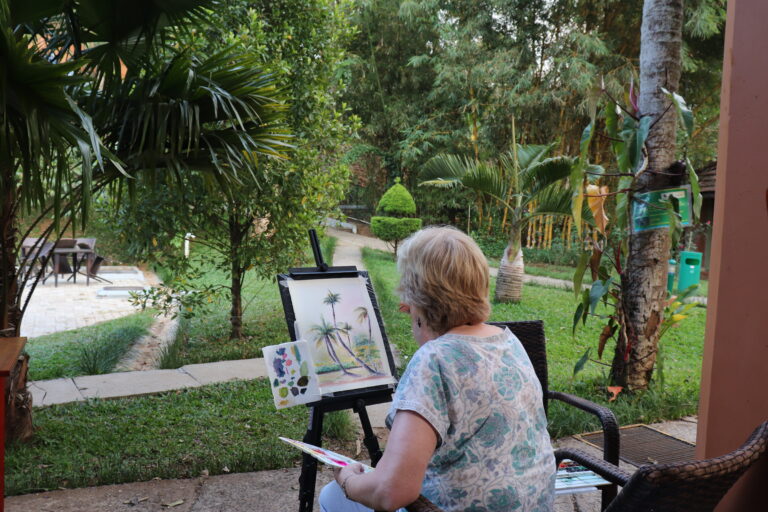 Susanna Bailey During Kerala Painting Holiday